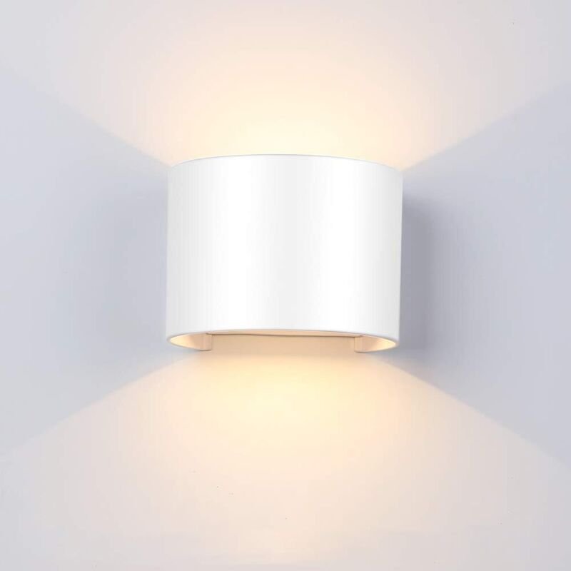 Modern Wandleuchte LED Wandlampe Up Down Aluminium Wandbeleuchtung Innen Außen für Schlafzimmer Korridor Wohnzimmer Trep...