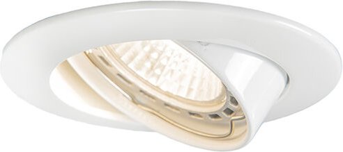 Moderner Einbaustrahler weiß neigbar GU10 50mm - Edu