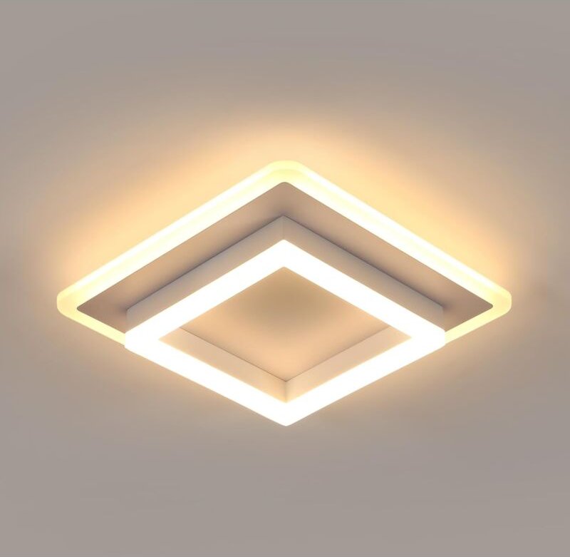 COMELY® Quadratische LED-Deckenleuchte, 30 W, 3375 lm, weiße LED-Deckenleuchte, Warmweiß 3000 K, Innenbeleuchtung, moder...