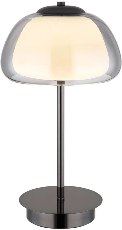 Tischleuchte led Glas Rauchfarbe Dimmbar Fernbedienung Nachtlicht d 25 cm