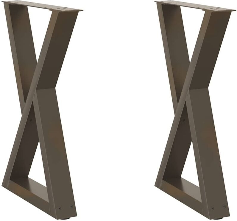 Maison Exclusive - Esstisch Beine 2 Stück Naturstahl 60x(72-73,3)