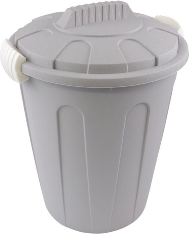 Abfalleimer 40L aus robustem Kunststoff - praktischer Mülleimer mit abnehmbarem Deckel - vielseitiger Müllbehälter für H...