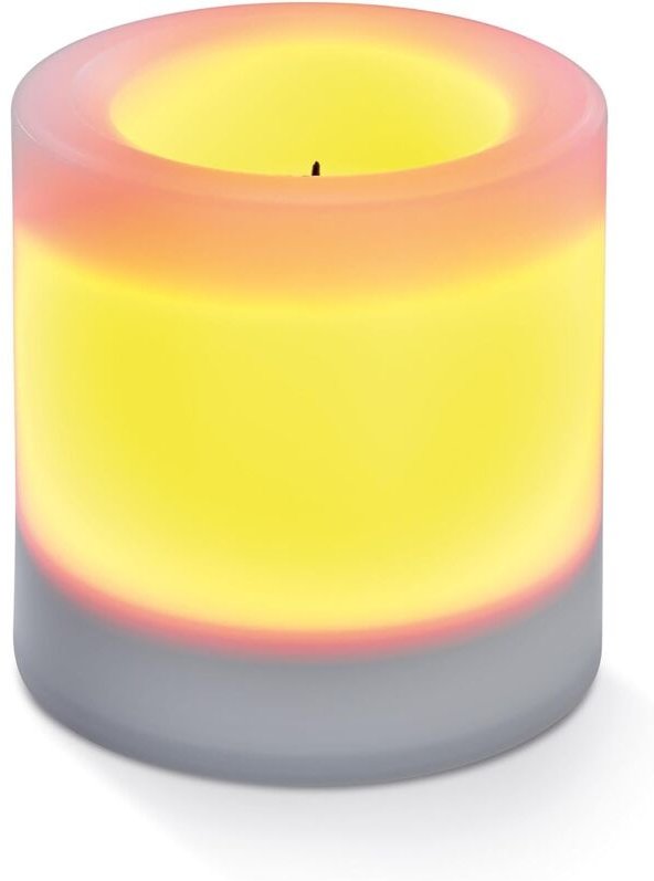 Solar LED-Kerze Ella 10x10cm Flacker-Effekt Kerzenlicht wetterfest 102233 - Esotec
