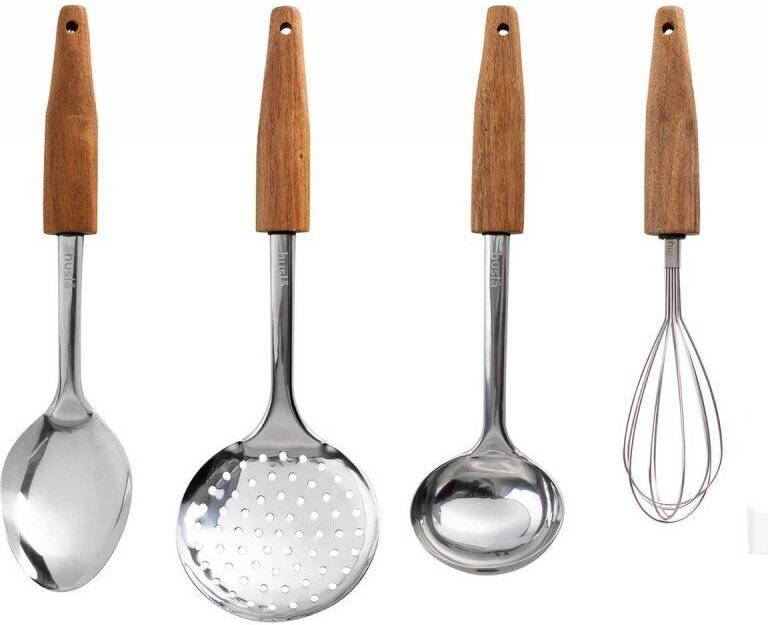Husla Küchenutensilien-Set Akazienholz 73952