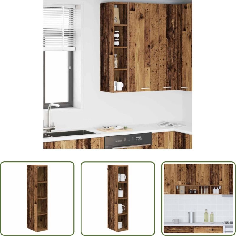 vidaXL Altholz Schrank - Hängeschrank Altholz 20 x 29,5 x 100 cm Holzwerkstoff