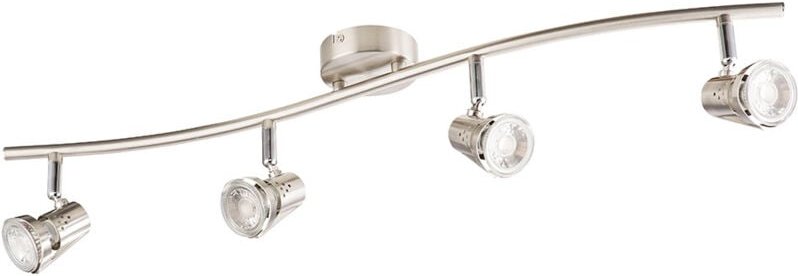 Spotleiste Wohnzimmerlampe 4 flammig Spot Deckenleuchte led Deckenlampe, Spots beweglich chrom, 4x 5W 4x 345lm 3000K, Lx...