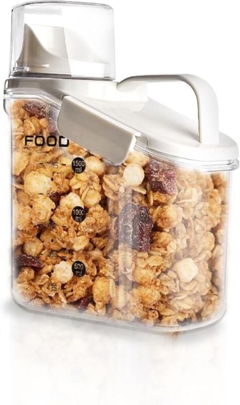 DOLASO Set aus luftdichten Kunststoff-Aufbewahrungsbehältern mit Deckel, Messbechern, Vorratsgläsern zur Aufbewahrung vo...