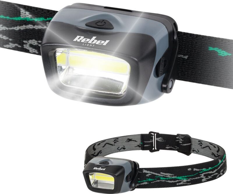 Vipow Profi-Stirnlampe mit 120 lm LED COB, 3 W, 20 m Reichweite