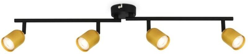 Briloner - Deckenleuchte, Schwenkbar, GU10 Fassung, schwarz-gold, 70,5 x 8 x 11 cm