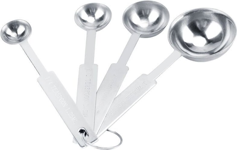 4-teiliges Messlöffel-Set aus Edelstahl für Kaffeebohnen und verschiedene Gewürze, rostfrei und korrosionsbeständig