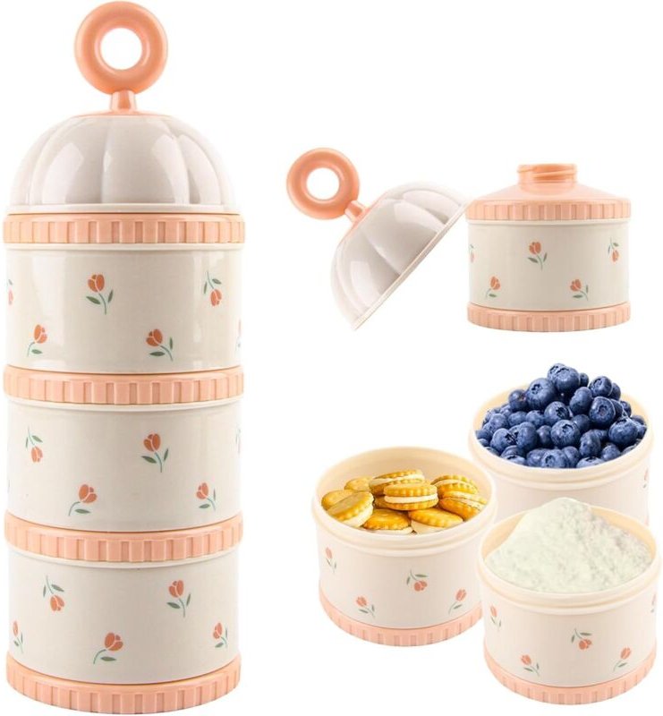 Babymilchpulver-Spender, stapelbare Milchpulver-Spenderbox, Babymilchpulverbehälter, Milchpulverfach, Babymilchpulver-Sp...