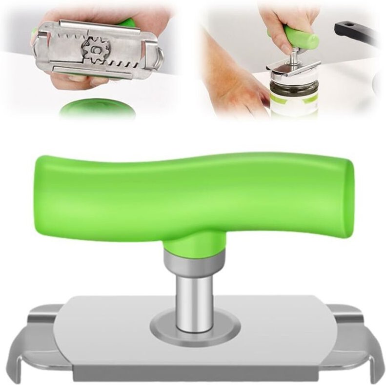 Müheloser Glasöffner, multifunktionaler, verstellbarer Flaschenöffner, Dosenöffner, Deckelöffner mit verstellbarem Griff...