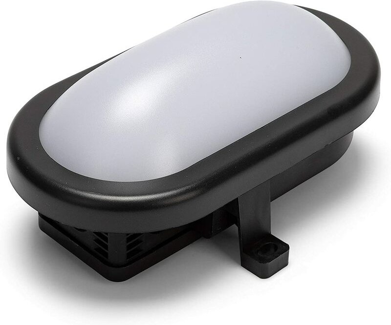 5.5W Schwarze LED-Wandleuchte IP54 Schnellanschluss 450 lm 4000K VELAMP TARTARUGA