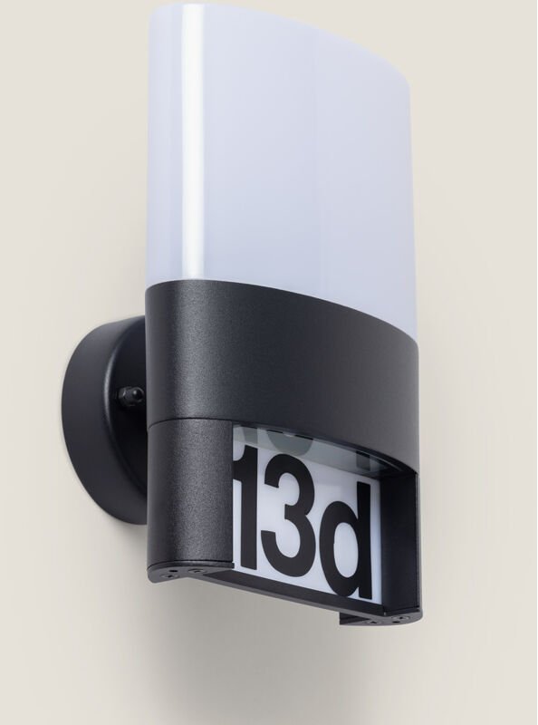 Ledkia - led Wandleuchte 12W Aluminium für Hauseingänge Mulham Schwarz