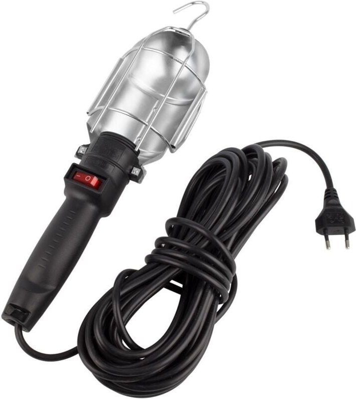 Arbeitslampe tragbar für E27 led Glühbirnen Schwarz