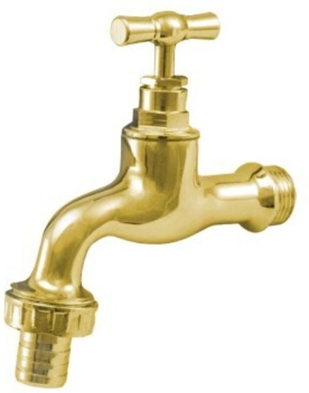 Wasserhahn aus poliertem Messing - 3/4" - 1"