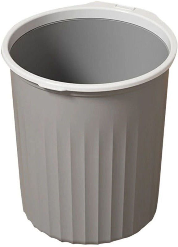 Runder Mülleimer von AUDeals mit Kunststoff-Druckring für Bad, Küche, Schlafzimmer, Recycling, 5 Gallonen