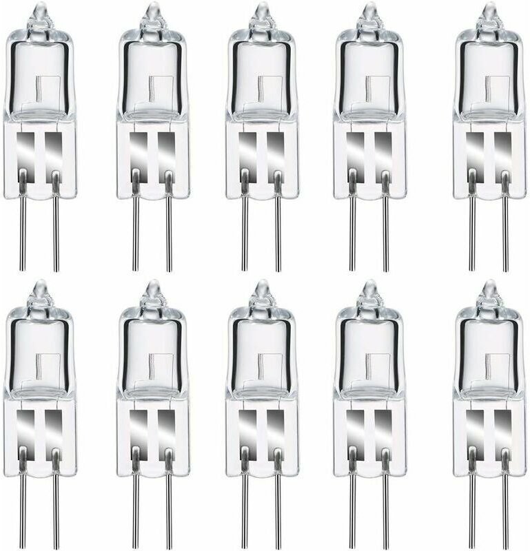10 Stück G4 50 w 12 v Halogenlampen, warmweiß 2800 k, dimmbare transparente Kapsel - Lablanc