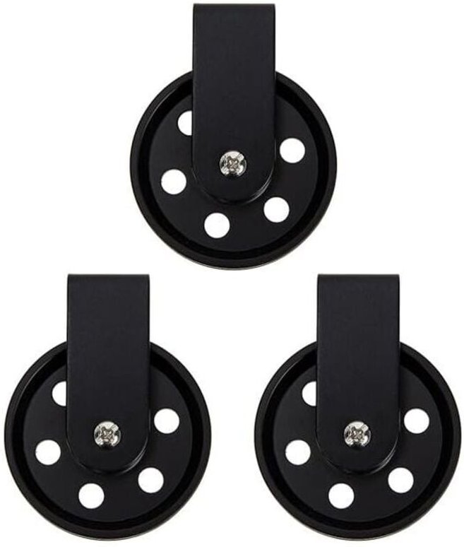 Odipie - Stück Beleuchtung Zubehör Schwarz Kronleuchter Retro Dekor Heavy Duty Pulley Deckenmontage Pulley System Vintag...