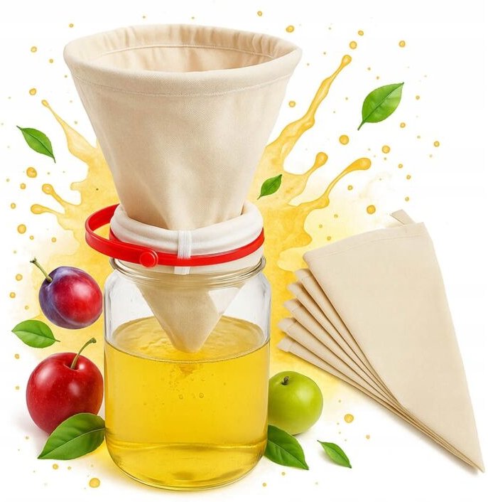 Konischer Filterbeutel 12L zur Filtration von Most, Wein, Likören und Säften