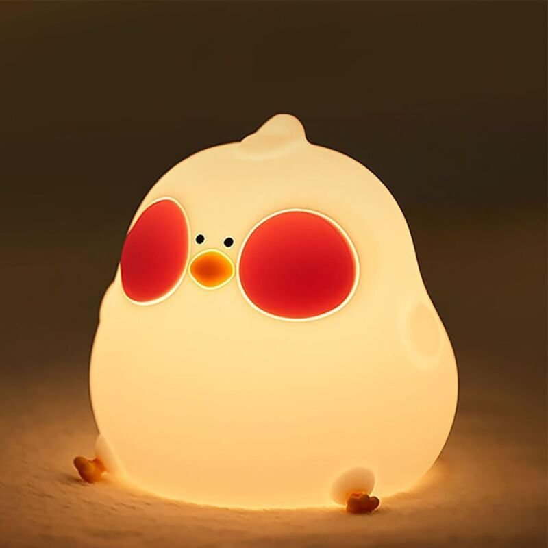 Niedliche knetbare Tier-Nachtlicht-Ente (auch als Huhn/Schwein erhältlich) – Lustiges LED-Babylight als Geschenk für Kin...