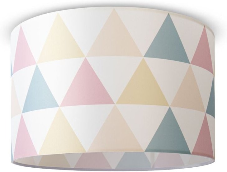 Deckenlampe Lampenschirm Stoff Pendelleuchte E27 Hängeleuchte Schlafzimmer Rund Design 2 (Ø45,5 cm), Deckenleuchte - Wei...