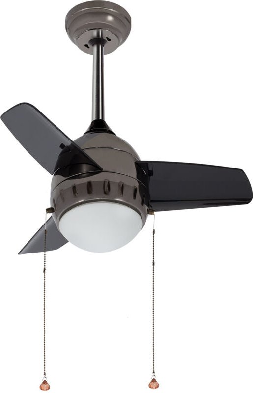 LED-Deckenventilator Schwarz 66cm Modern 3000K
