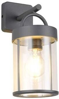 Außenwandleuchte Außen Wandlampe Laterne Aluminium anthrazit E27 H 29 cm
