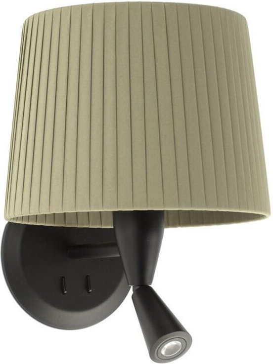 Wandleuchte innen mit Leser schwarz/grün samba 64309-37