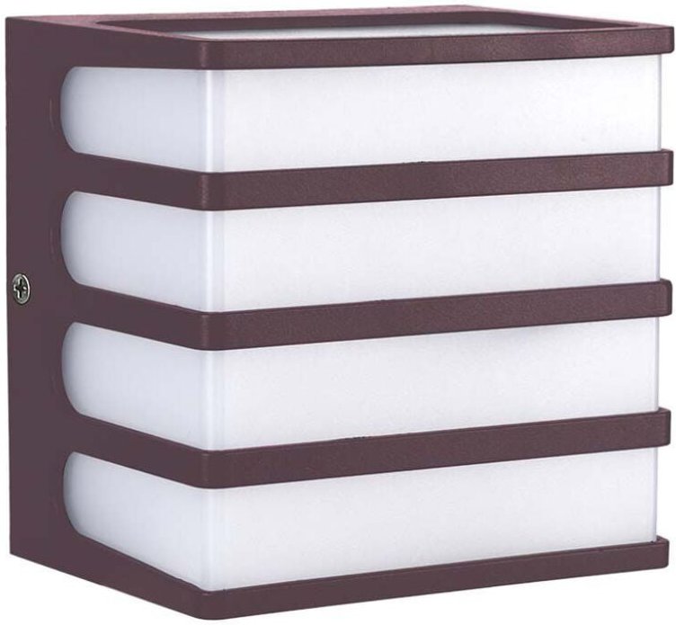 8W Moderne led Laterne Wandleuchte Braun Warmweiß IP65 - V-tac