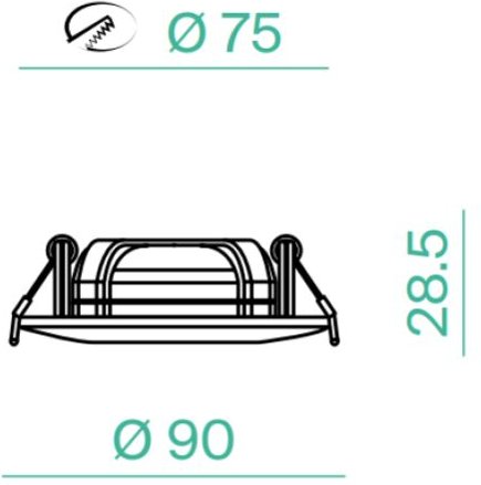 Marino Cristal - Led-einbaustrahler 6w 2700/3000/4000k weiß - 40619