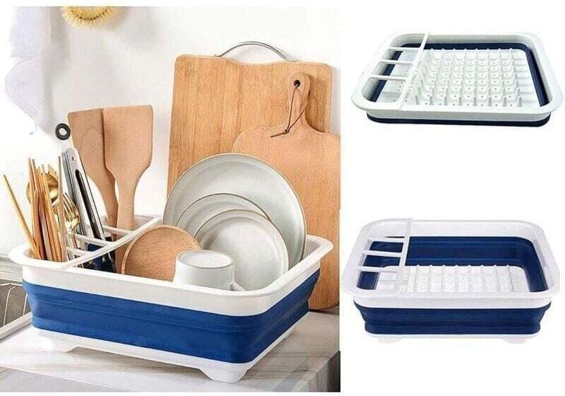 Ulisem Premium Abtropfgestell, zusammenklappbar, robust, platzsparend, für Reisen, kleine Küchen, Wohnwagen, Zuhause