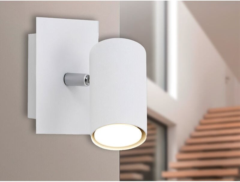 Wandstrahler marley Metall Weiß, GU10-Sockel, Breite 12cm