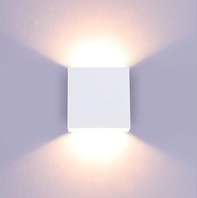 6W dimmbare Wandleuchte für den Innenbereich, moderne weiße LED-Wandlampe, Mini-vertikale Metall-Wandbeleuchtung für Woh...