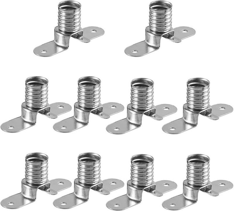 Ersandy - E10 LED-Lampen, Sockel, 10 Stück, Schraubmontage, Lampenfassungen für Zuhause, Experimentierschaltung, elektri...