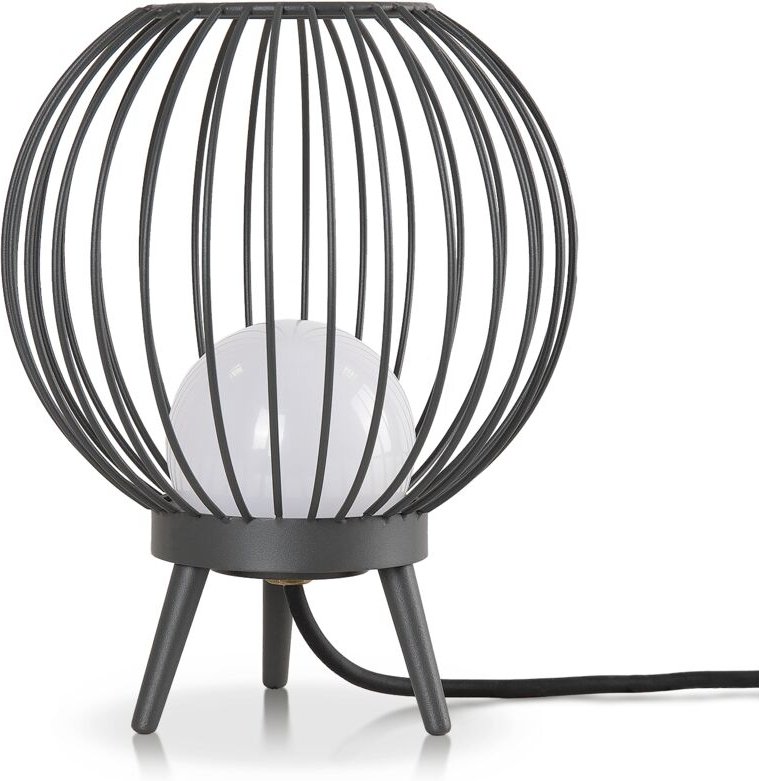 Paco Home - Outdoorleuchte Stehleuchte Tischleuchte Außen Terrasse Garten ip 54 Kabel 3m Anthrazit (milchig), Tischleuch...