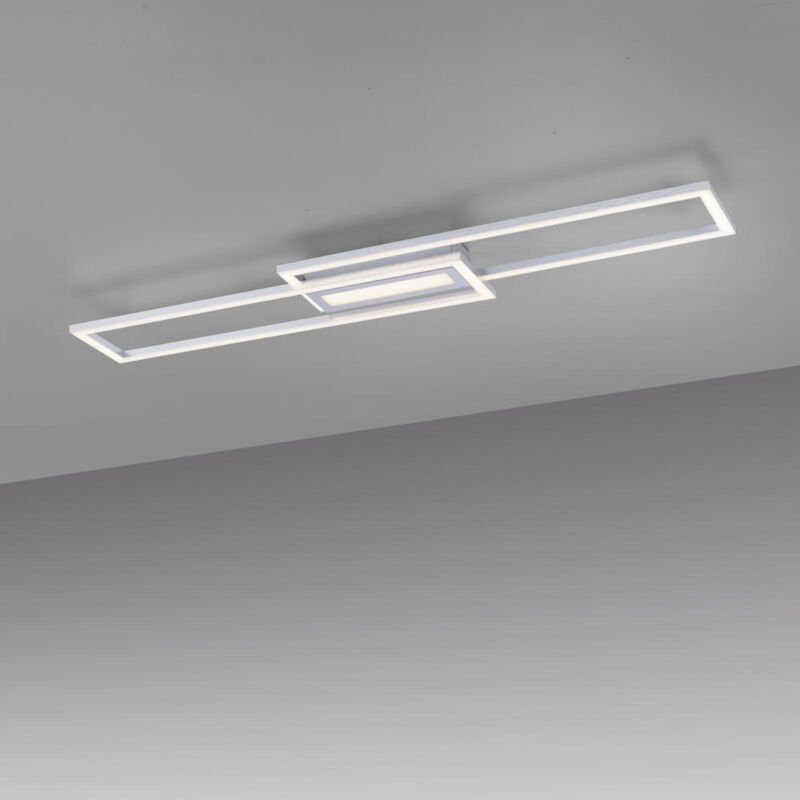 Leuchten Direkt - JustLight led cct Deckenleuchte Asmin stahl 95 x 17,5 cm dimmbar Deckenleuchte