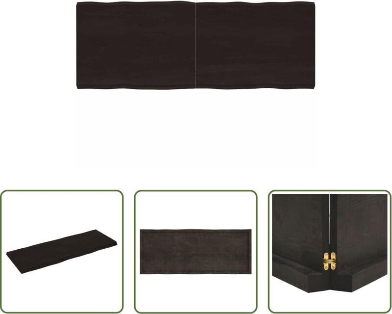 vidaXL Tischplatte - Tischplatte 160x60x(2-6) cm Massivholz Behandelt Baumkante