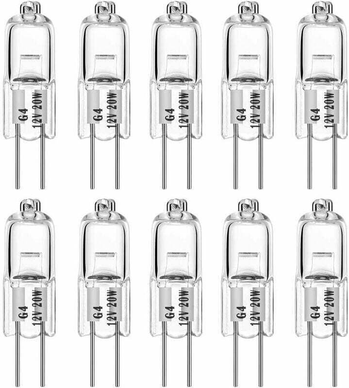Alovez - G4-Halogenlampen, 20 w, 12 v, T3, jc, 2-polig, Ersatz für Unterschrankbeleuchtung, Puck Light, Schienenbeleucht...