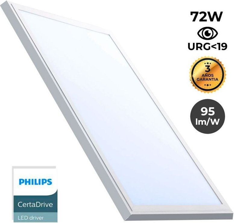 Barcelona Led - LED-Aufbaupanel Slim 120X60cm - philips Treiber - 72W - UGR19