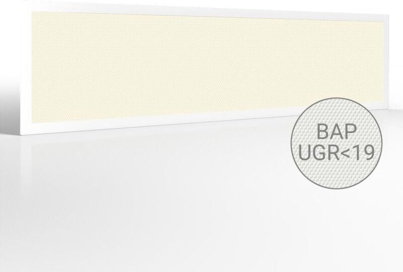 LED Panel 120x30cm 40W UGR19 110lm/w Rahmen weiß - Lichtfarbe: Warmweiß 3000K