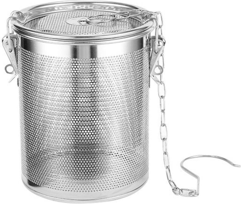 Großes Tee-Ei, Kugel-Suppenfilter, 304 Edelstahl, Tee-Filter, Kugel, Gewürzfilter mit Kette und Deckel, Tee-Ei, Tee-Filt...