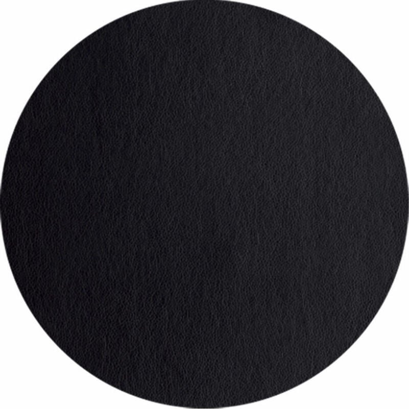 ASA Selection Table Tops Tischset Rund, Lederoptik, Kunstleder, Schwarz, Ø 38 cm, 7855420