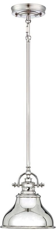 Elstead - Emery - 1 Light Dome Decke Mini Anhänger Silber, E27