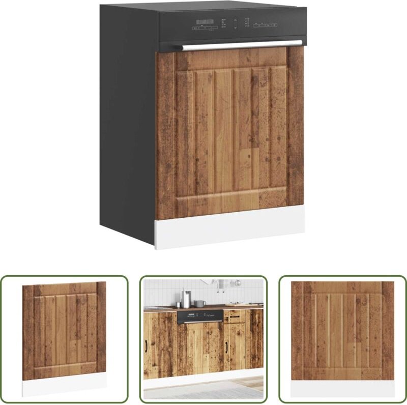 vidaXL Altholz - Geschirrspülerblende Lucca Altholz-Optik Holzwerkstoff
