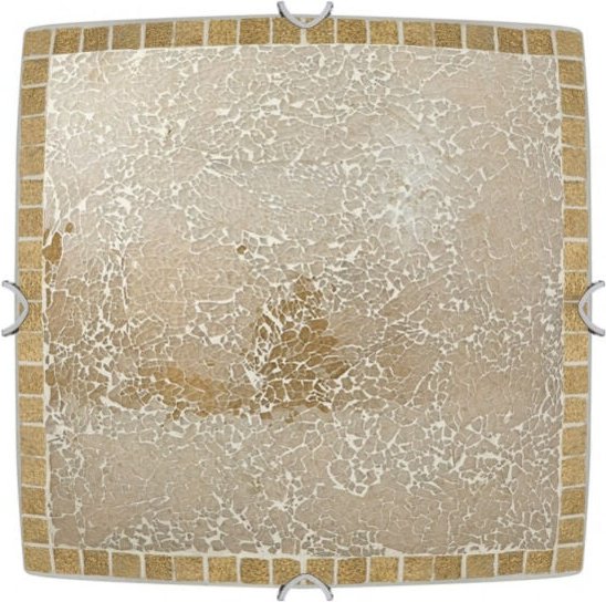 Tenor Quadratische Deckenleuchte 3xe27 Bernsteinmosaik 10x40x40 cm