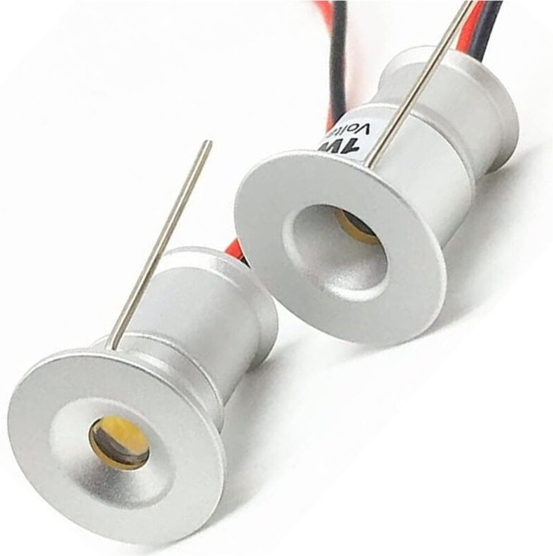 Trade Shop Traesio - Trade Shop - 9 x Mini-LED-Einbaustrahler 1 w Cree Cob Silber Sternenhimmel Lichtpunkt -