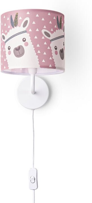 Tischleuchte Kinderzimmer Wandleuchte Straße Feuerwehr Lampenschirm Stoff Rund Wandleuchte - Weiß, Design 9 (Ø18 cm) - P...