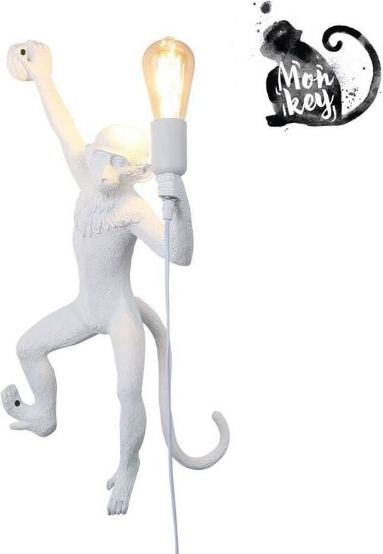 Affen-Wandleuchte "Cesar" aus Harz