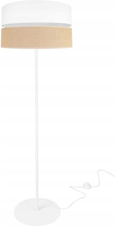 Stehlampe, Metalllampenschirm, 40 cm, weiß